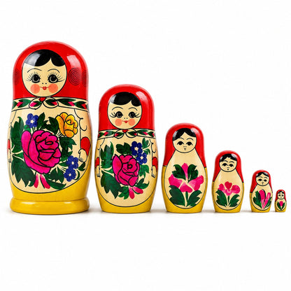Set of 7 Wooden Dolls Nesting Dolls 7 Inches