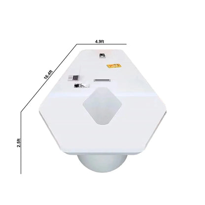 Vertix · White Conference Room Table, Tapered Hexagon