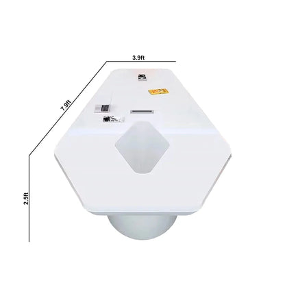 Vertix · White Conference Room Table, Tapered Hexagon