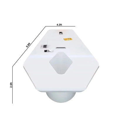 Vertix · White Conference Room Table, Tapered Hexagon