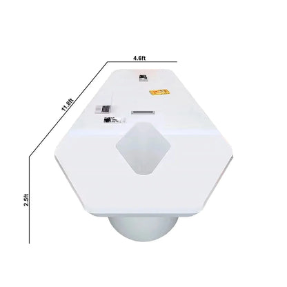 Vertix · White Conference Room Table, Tapered Hexagon