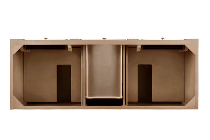 James Martin Bristol 60" Double Bathroom Vanity, Whitewashed Walnut