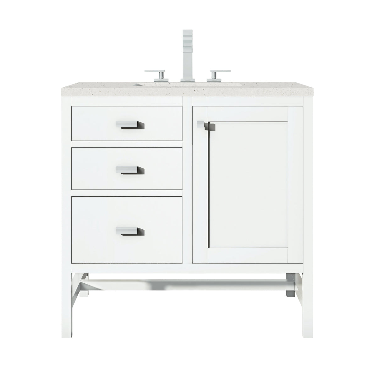 James Martin Addison 36" Single Bathroom Vanity, Glossy White