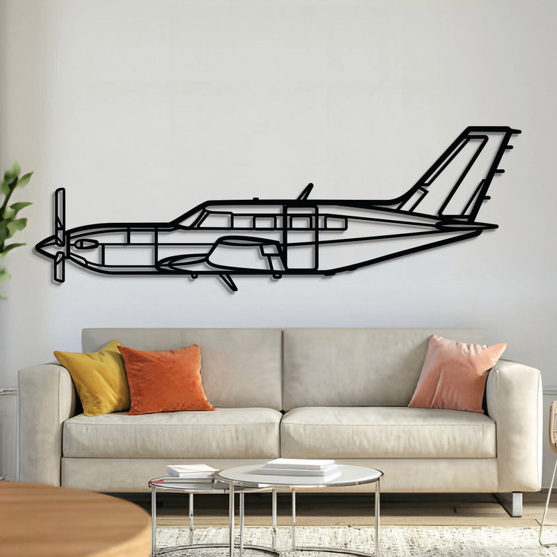 M500 Meridian Metal Aircraft Wall Art - NCP0581, front view