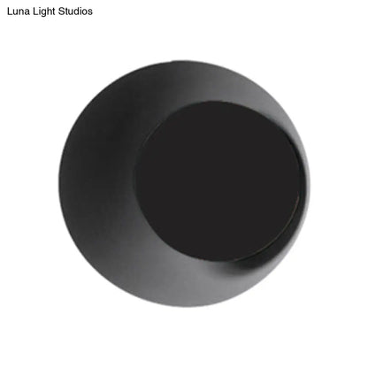 DecorBites™ Macaron LED Circle Sconce Light in Black/Grey/Pink - Wall Mount Fixture (10"/13" Dia)