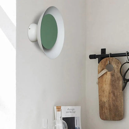 DecorBites™ Macaron LED Circle Sconce Light in Black/Grey/Pink - Wall Mount Fixture (10"/13" Dia)