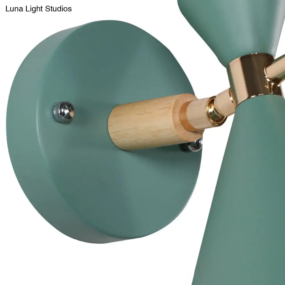 DecorBites™ Macaron Metal Wall Sconce - Angle Shade, 1 Light - Black/White/Pink/Yellow/Green - Bedroom