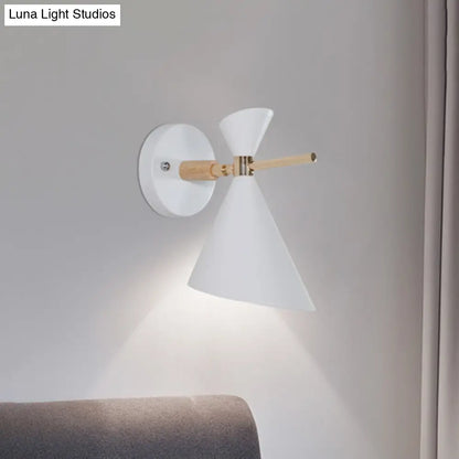 DecorBites™ Macaron Metal Wall Sconce - Angle Shade, 1 Light - Black/White/Pink/Yellow/Green - Bedroom