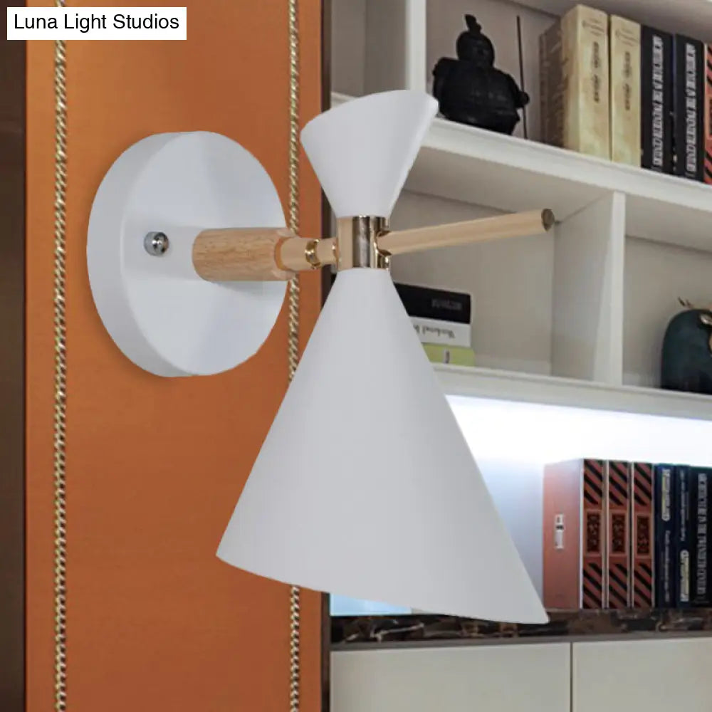 DecorBites™ Macaron Metal Wall Sconce - Angle Shade, 1 Light - Black/White/Pink/Yellow/Green - Bedroom