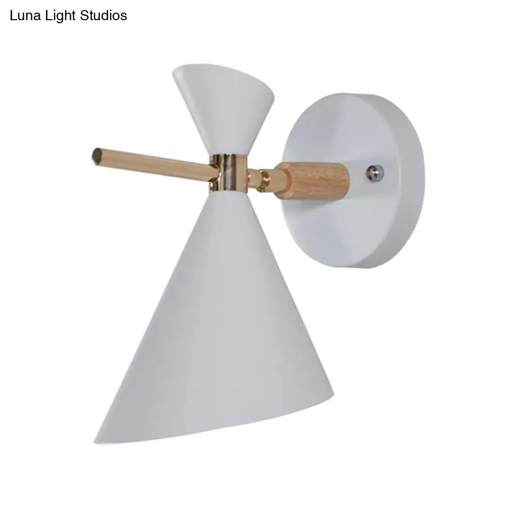 DecorBites™ Macaron Metal Wall Sconce - Angle Shade, 1 Light - Black/White/Pink/Yellow/Green - Bedroom
