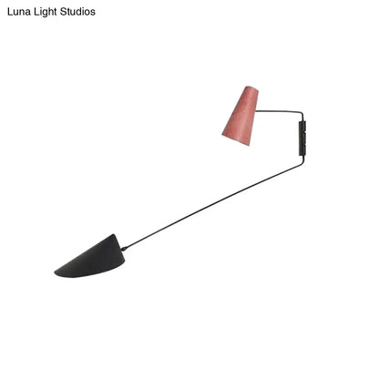 DecorBites™ Macaron Wall Sconce: Cone and Duckbill Design | 1-Light Living Room Mount Light with Black Rod