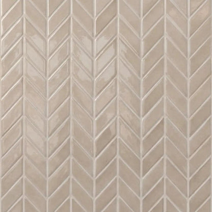Acorn Glossy Chevron Ceramic Tiles 2x6