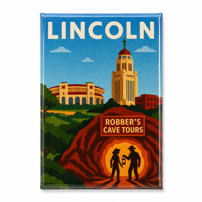 Lincoln Robber's Cave Magnet | 2 x 3 | Robber's Cave