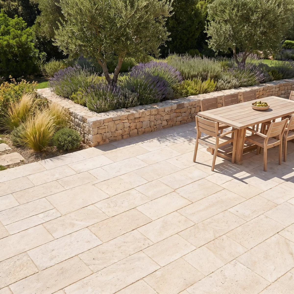 Magny Louvre Brushed Limestone Tiles 16x24