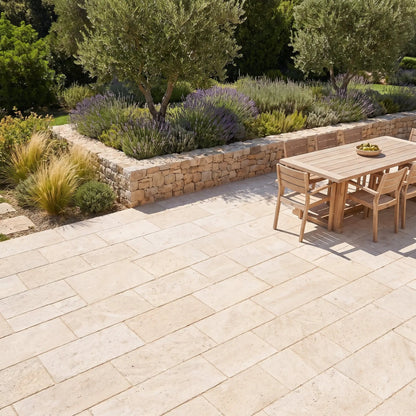 Magny Louvre Brushed Limestone Tiles 16x24