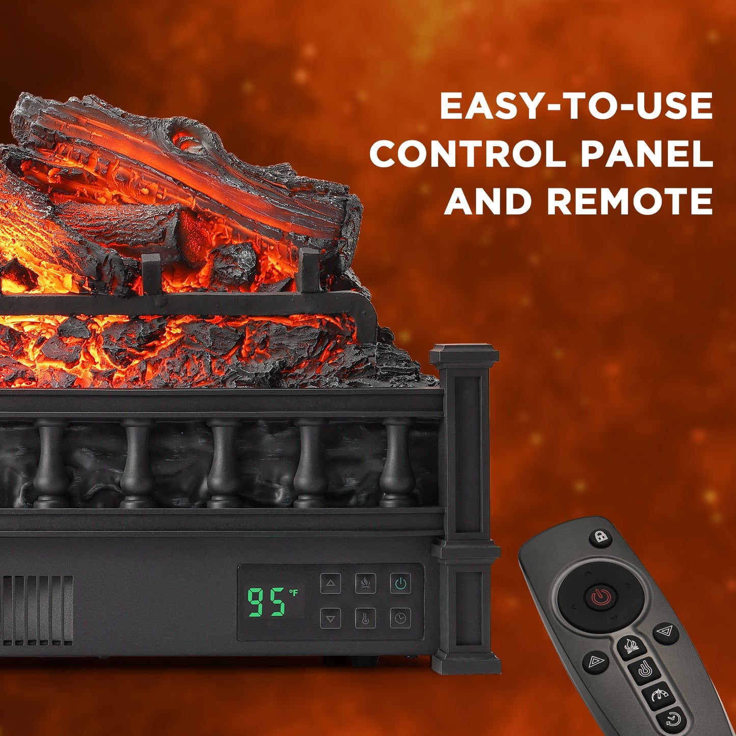 (Open Box) Eternal Flame EF26-LG Electric Fireplace Logs