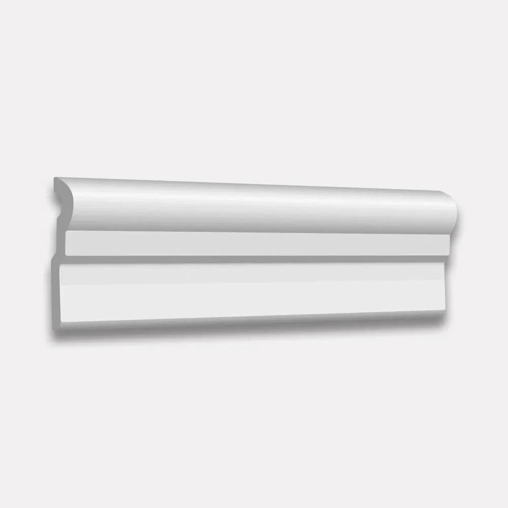 Maiolica White Glazed Cornice Ceramic Moldings 3x10