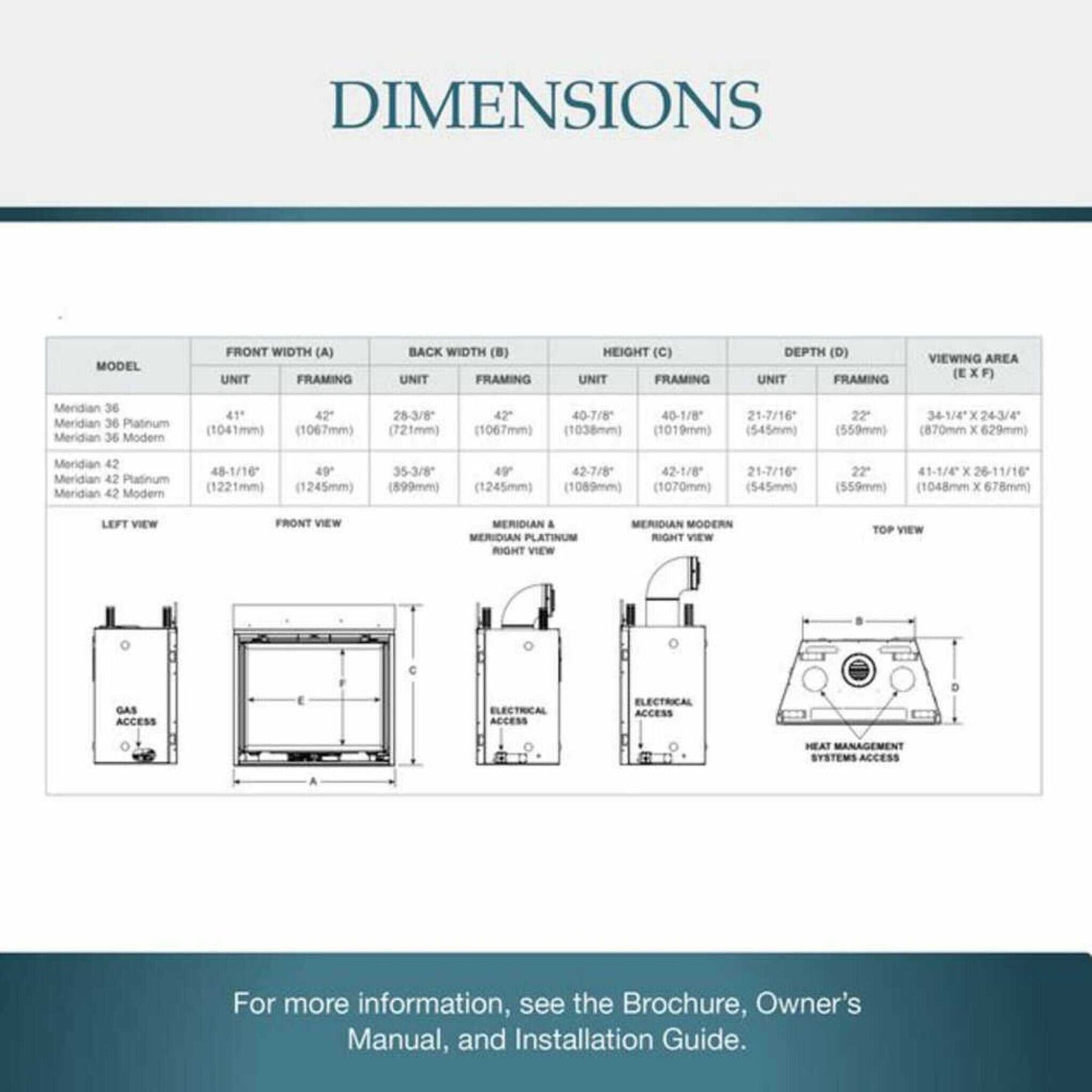 Majestic Meridian 42" Natural Gas Fireplace [MER42N] (SAK43895)