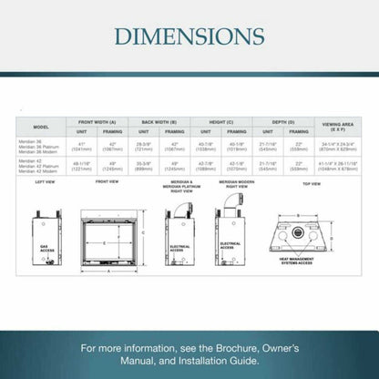 Majestic Meridian 42" Natural Gas Fireplace [MER42N] (SAK43895)