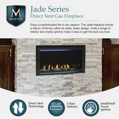 Majestic Jade 42" Direct Vent Fireplace [JADE42IL/IN-B] (SAK15926)