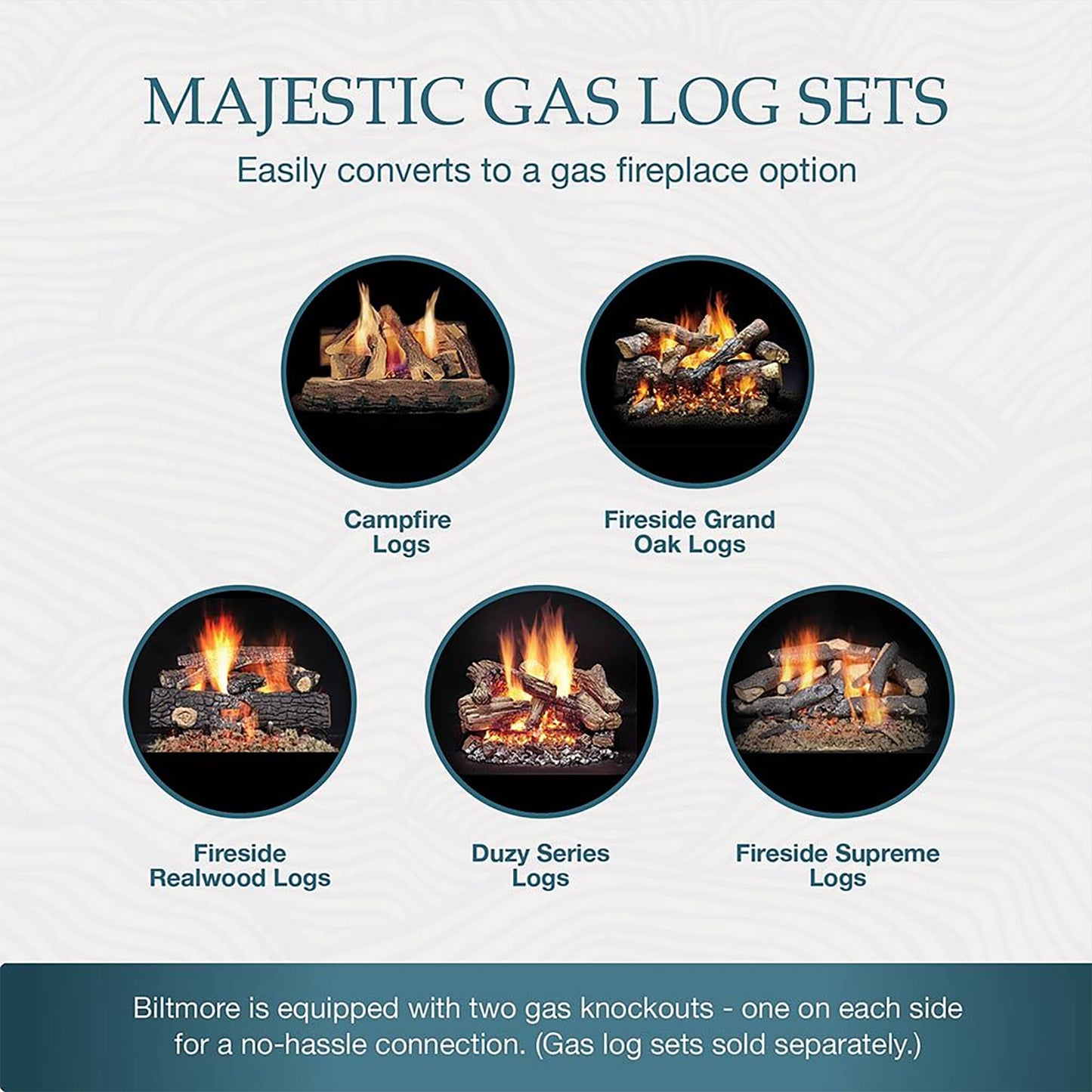 Majestic Biltmore 36-Inch Herringbone Pattern Open Wood-Burning Fireplace [SB60HB] (SAK62147)