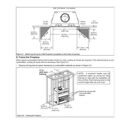 Majestic Castlewood 42" Outdoor Wood Burning Fireplace [ODCASTLEWD-42-B] (SAK32468)