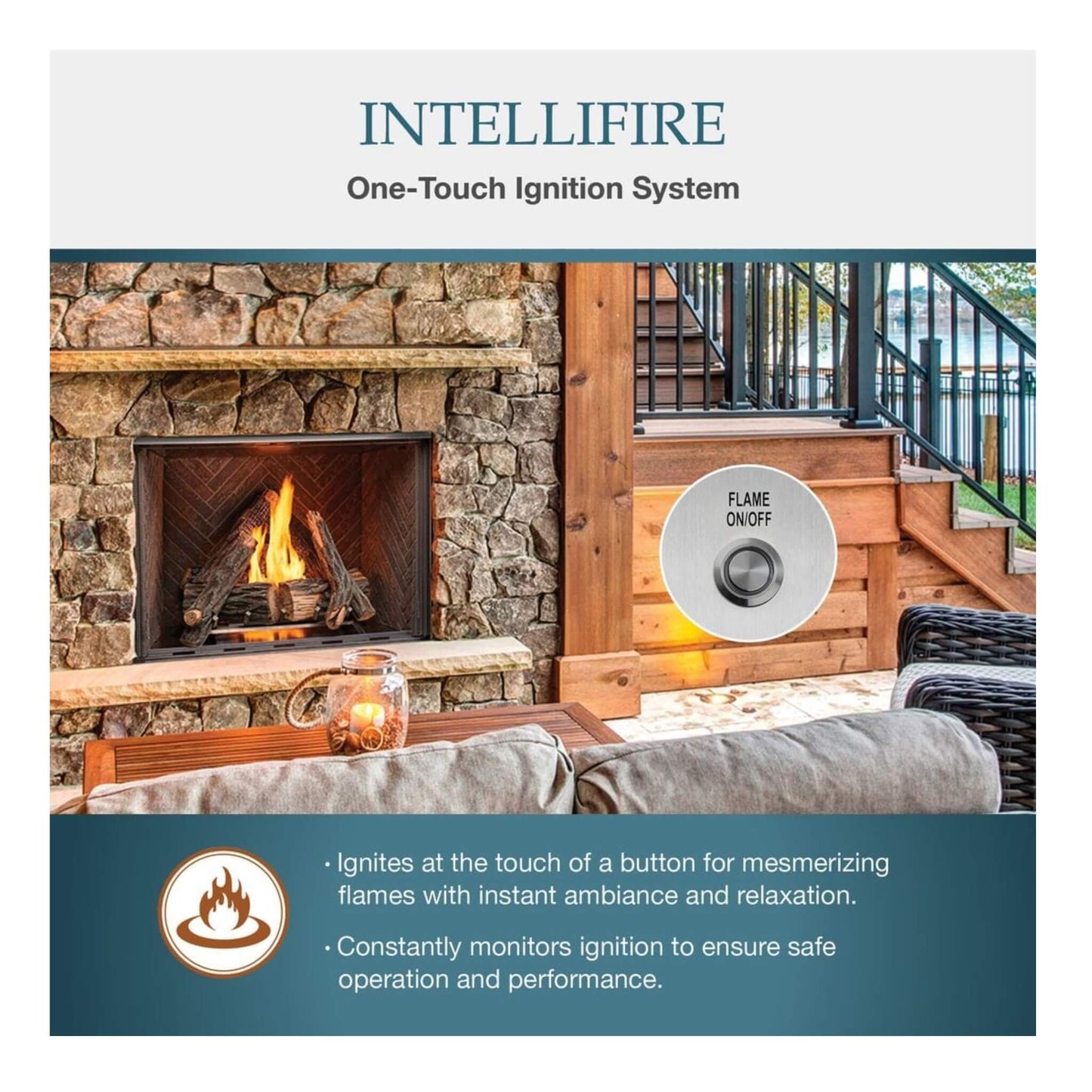 Majestic Courtyard 55K BTU 36" Traditional Outdoor Gas Fireplace (No Refractory) [ODCOUG-36NR] (SAK74218)