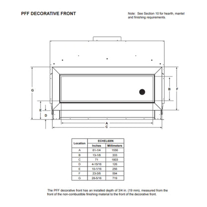 Majestic Echelon II 60-Inch Linear Direct Vent Fireplace [ECHEL60IN-C] (SAK57214)