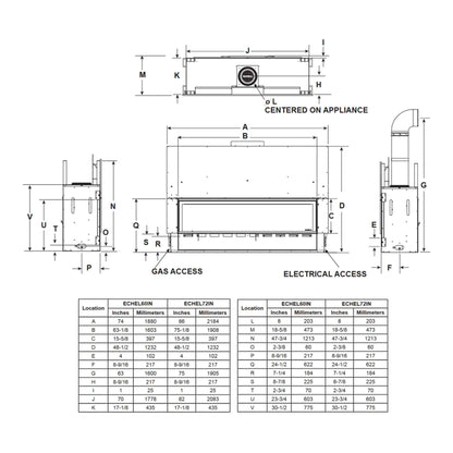 Majestic Echelon II 60-Inch Linear Direct Vent Fireplace [ECHEL60IN-C] (SAK57214)