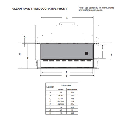Majestic Echelon II 60-Inch Linear Direct Vent Fireplace [ECHEL60IN-C] (SAK57214)