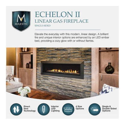 Majestic Echelon II 60-Inch Linear Direct Vent Fireplace [ECHEL60IN-C] (SAK57214)