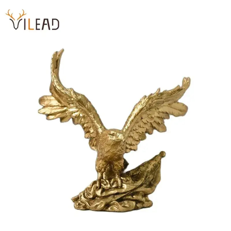 Majestic gold resin eagle sculpture living room decor