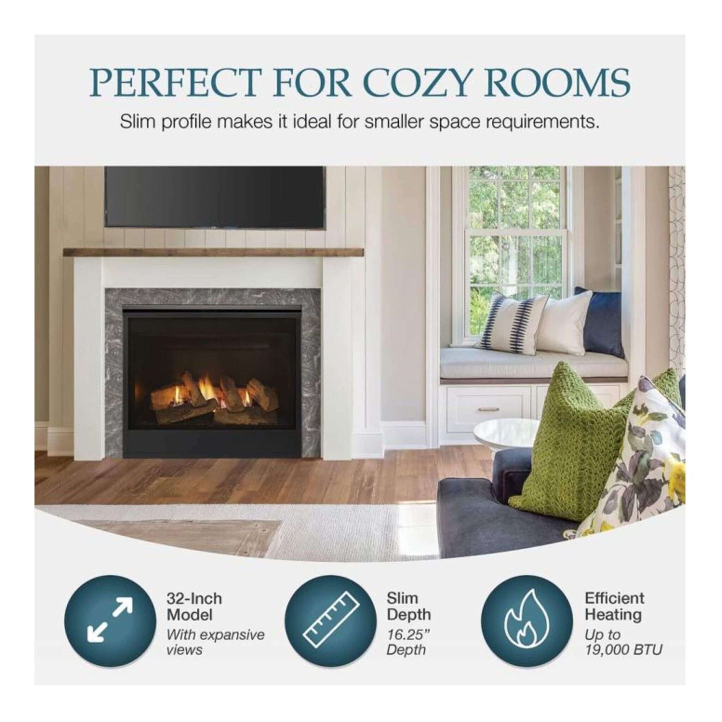 Majestic Mercury 32" Direct Vent Natural Gas Fireplace [MERC32IN] (SAK15031)