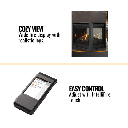 Majestic Meridian 36" Direct Vent Fireplace [MER36N/L] (SAK36135)