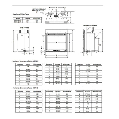 Majestic Meridian 42" Natural Gas Fireplace [MER42N] (SAK43895)