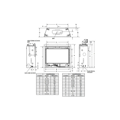 Majestic Quartz 32-Inch Direct Vent Natural Gas Fireplace [QUARTZ32IFTN] (SAK75142)