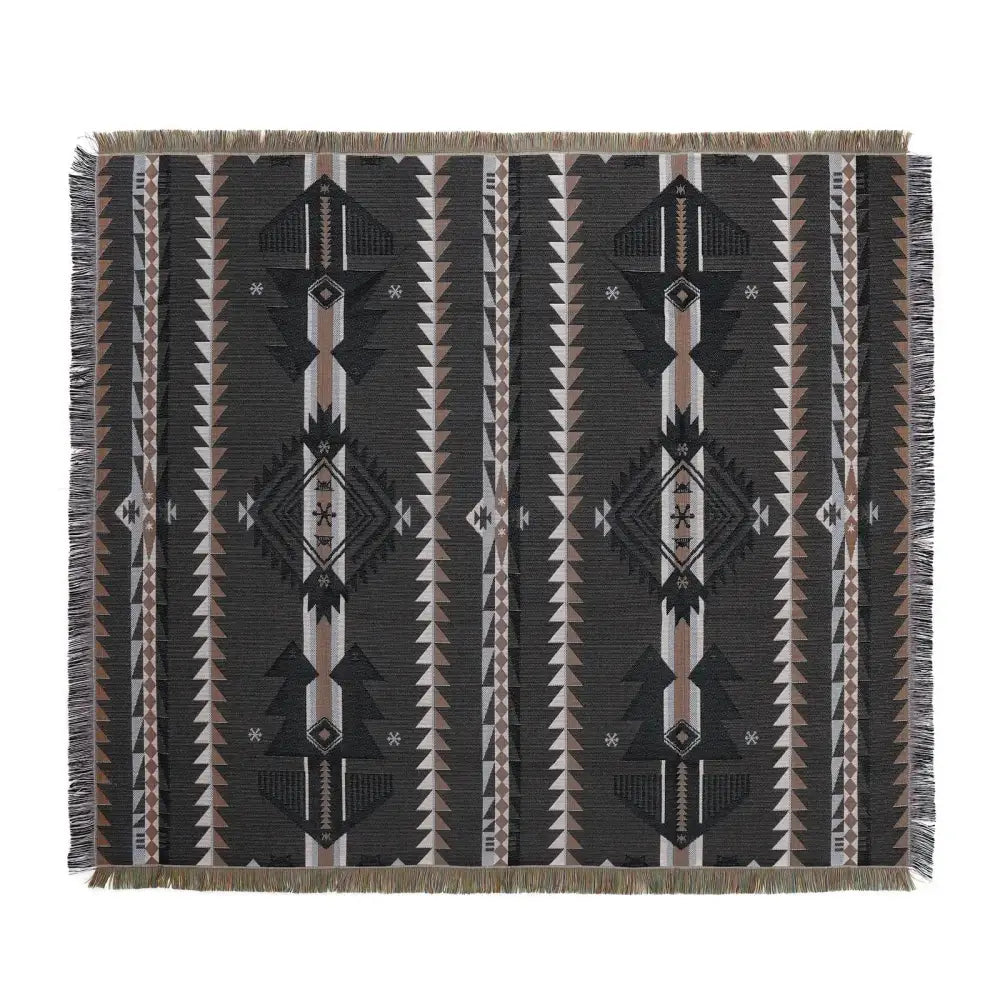 Mandala black geo tassel picnic mat and sofa cover living room blanket