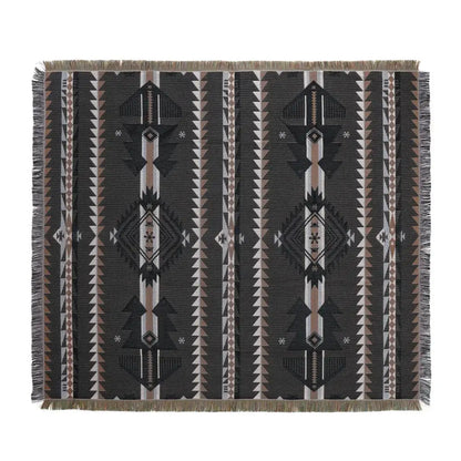 Mandala black geo tassel picnic mat and sofa cover living room blanket