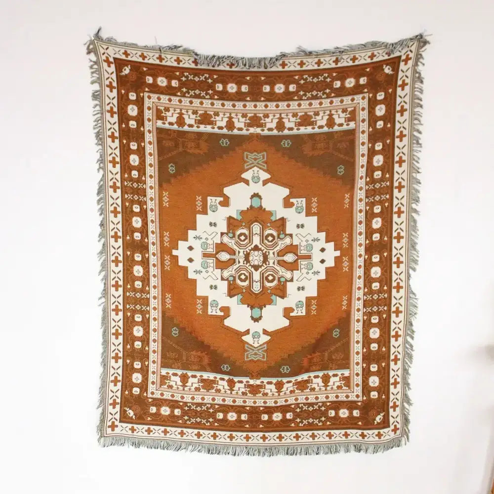 Mandala black geo tassel picnic mat and sofa cover living room blanket