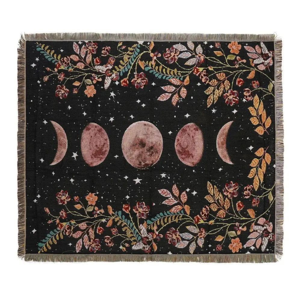 Mandala black geo tassel picnic mat and sofa cover living room blanket