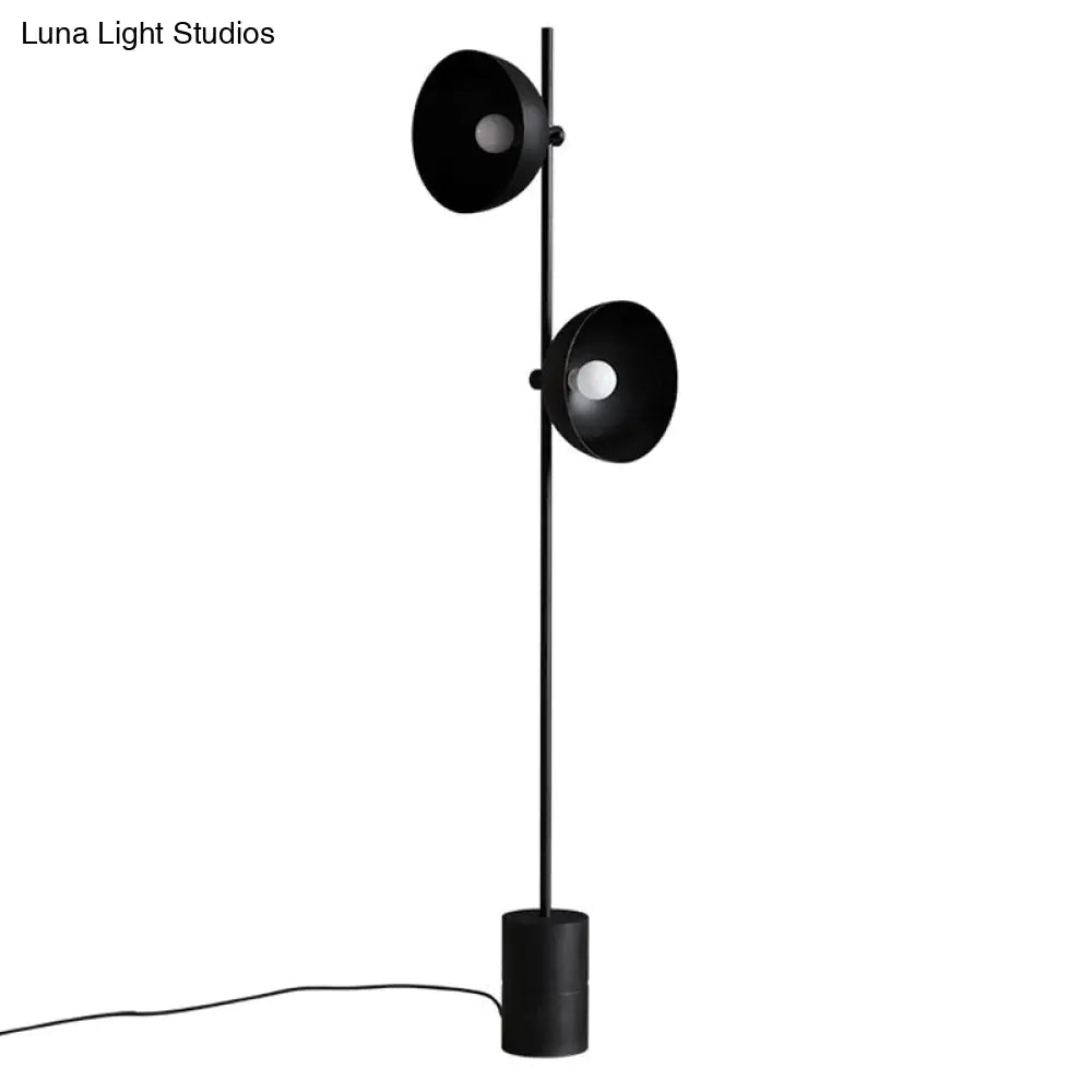 DecorBites™ Marble LED Floor Light with Funnel Shade for Modern Living Rooms