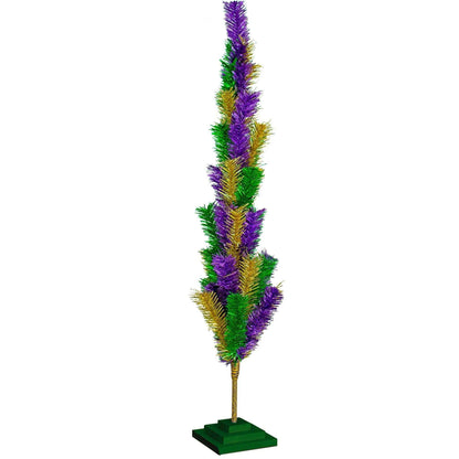 Mardi Gras Mixed Tinsel Christmas Trees