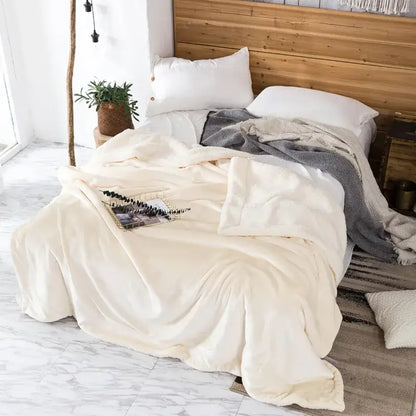 Maroon & white cozy plush blanket bedroom sherpa throw