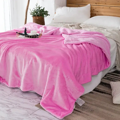 Maroon & white cozy plush blanket bedroom sherpa throw