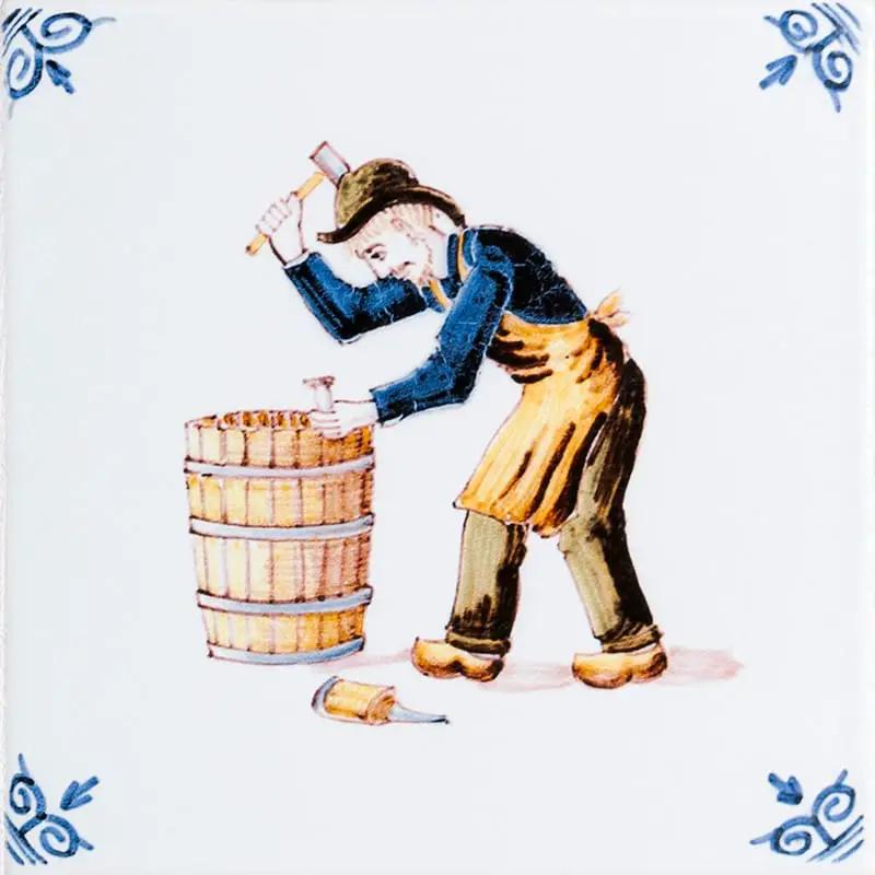 Sage Jade Glazed Delft Ceramic Tiles 6x6