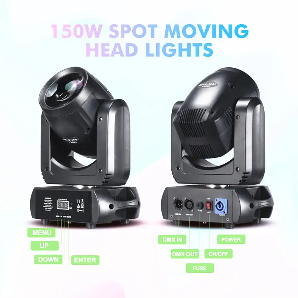 Matte black 150w mini led moving head stage light for party room