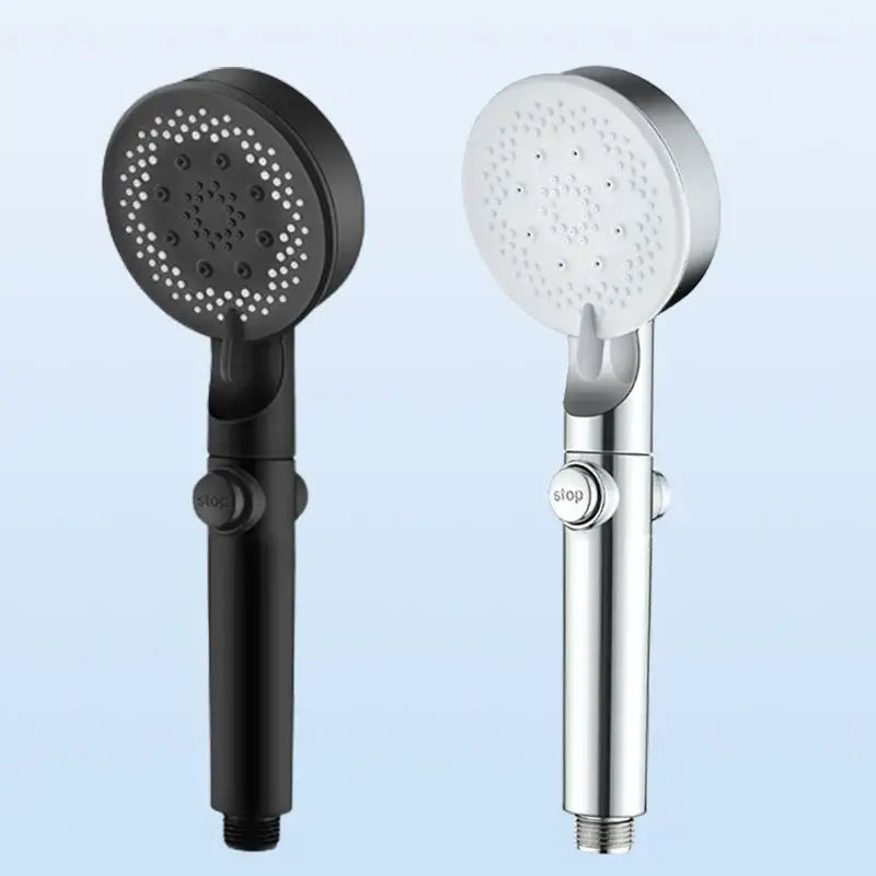 Matte black 5 mode high pressure shower head bathroom adjustable
