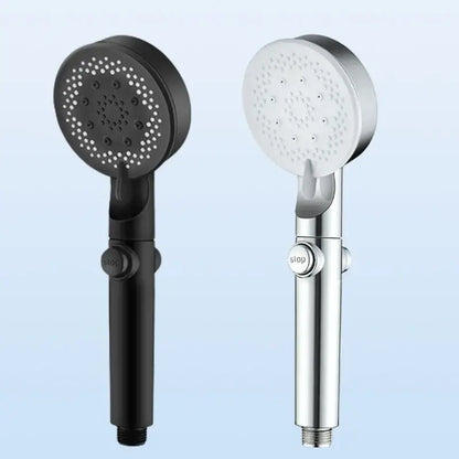 Matte black 5 mode high pressure shower head bathroom adjustable