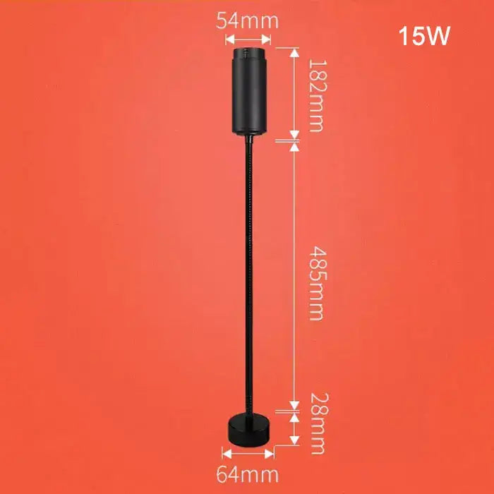 Matte black adjustable beam track light for store task lighting
