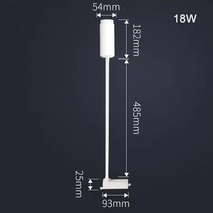Matte black adjustable beam track light for store task lighting